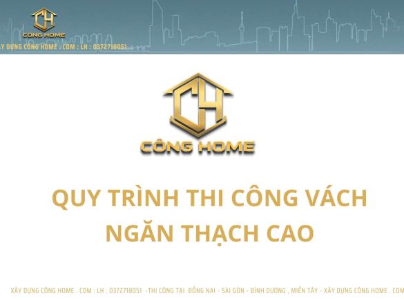 Quy tr&igrave;nh thi c&ocirc;ng v&aacute;ch ngăn thạch cao