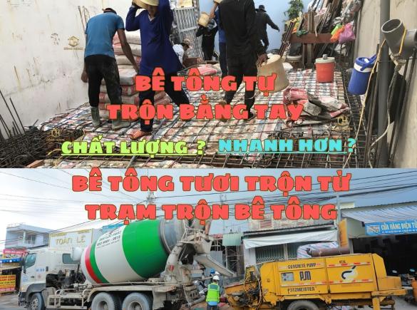 N&ecirc;n đổ b&ecirc; t&ocirc;ng tươi (b&ecirc; t&ocirc;ng thương phẩm) hay b&ecirc; t&ocirc;ng tay? 