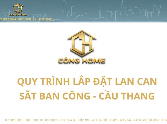 Quy tr&igrave;nh lắp đặt lan can sắt ban c&ocirc;ng , cầu thang