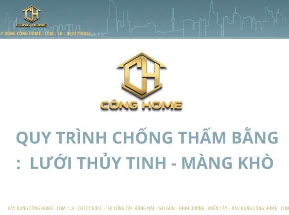 Quy tr&igrave;nh chống thấm bằng lưới thủy tinh , m&agrave;ng kh&ograve; 