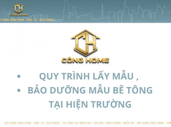 Quy tr&igrave;nh lấy mẫu b&ecirc; t&ocirc;ng tươi tại c&ocirc;ng tr&igrave;nh 
