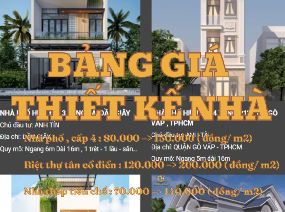 Bảng gi&aacute; thiết kế nh&agrave; mới nhất 2024 tại Đồng Nai. Đơn gi&aacute; thiết kế nh&agrave; năm 2024