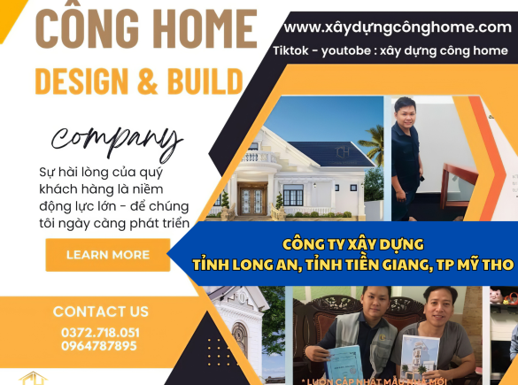 C&ocirc;ng ty x&acirc;y dựng tại tỉnh Long An, Tỉnh Tiền Giang, Tp Mỹ Tho