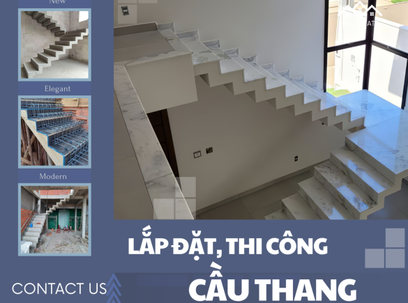 Lắp đặt, thi c&ocirc;ng cầu thang đ&uacute;ng kỹ thuật cho gia chủ - X&acirc;y dựng C&ocirc;ng Home