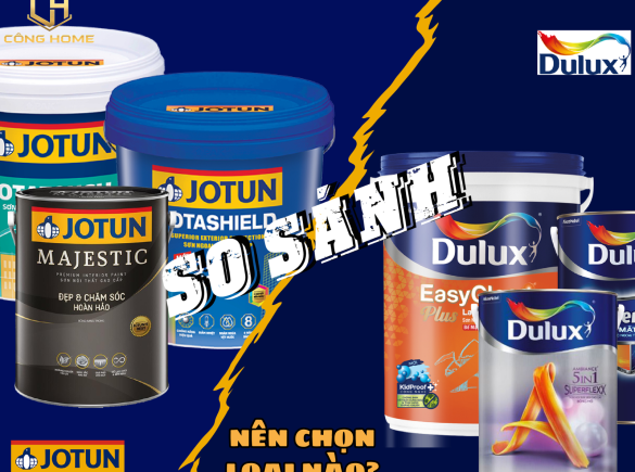 N&ecirc;n chọn sơn DULUX hay sơn JOTUN cho ng&ocirc;i nh&agrave;? C&aacute;c loại sơn trong x&acirc;y nh&agrave;