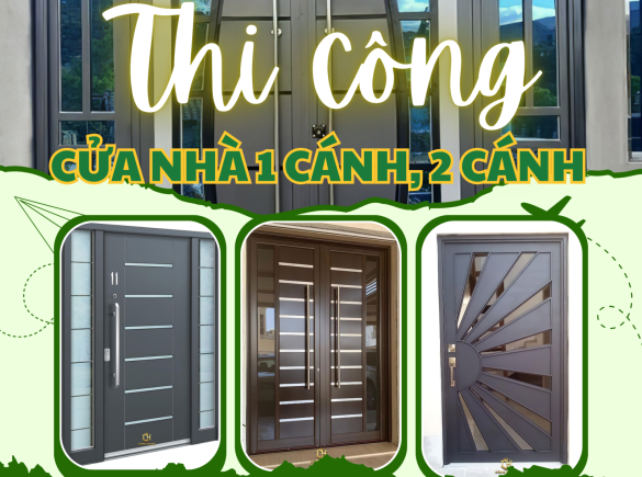 Thiết kế, thi c&ocirc;ng cửa nh&agrave; 1 c&aacute;nh, 2 c&aacute;nh LUXURY - Mang đến kh&ocirc;ng gian sang trọng, độc đ&aacute;o cho gia chủ