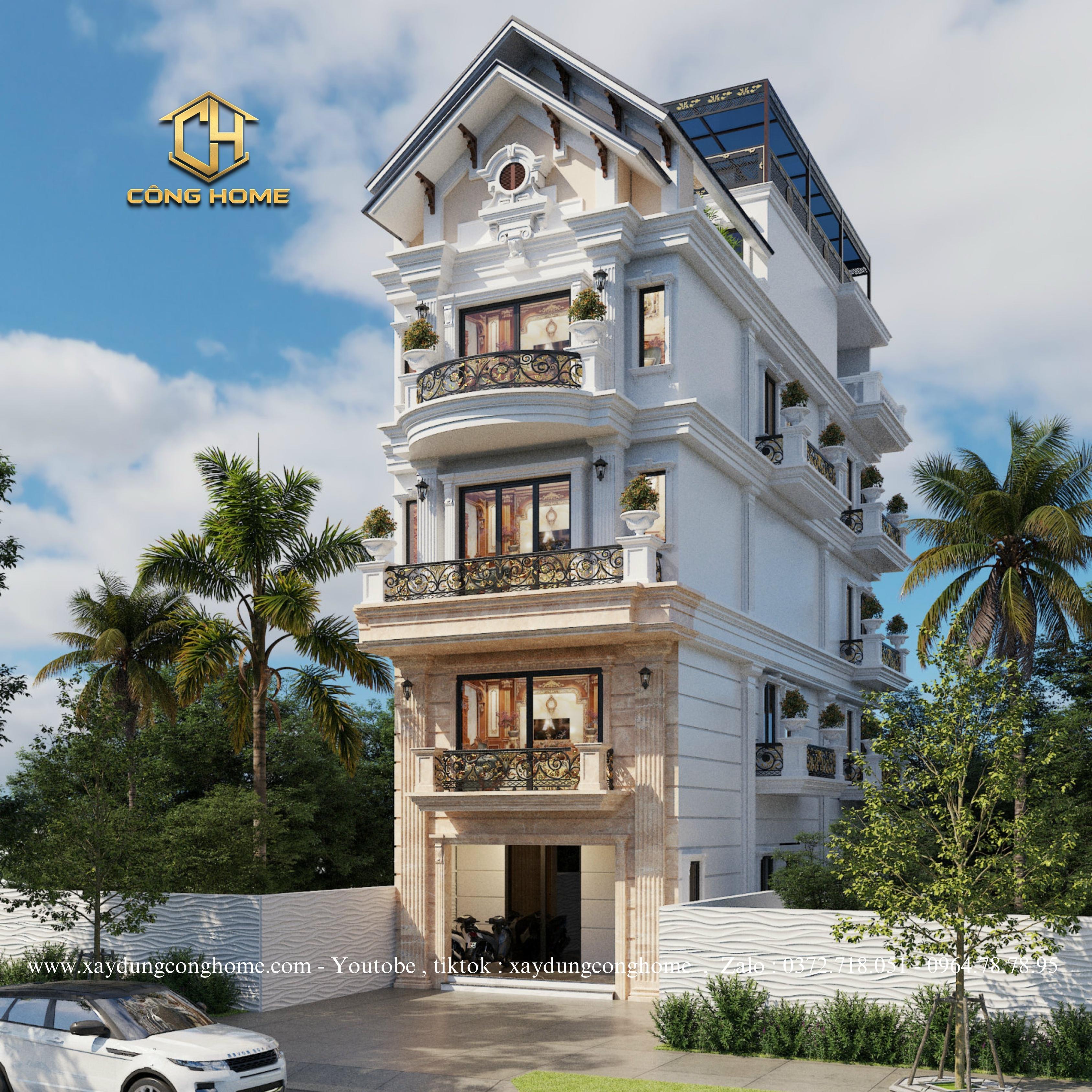 nhà phố hiện đại 4 tầng