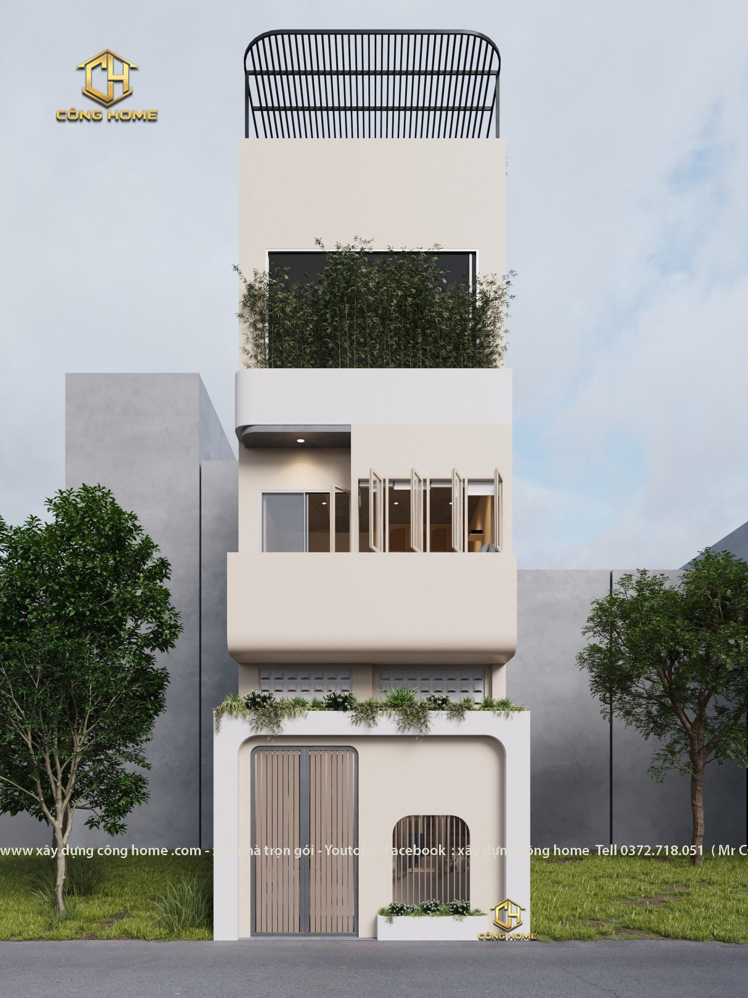 nhà phố 3 tầng