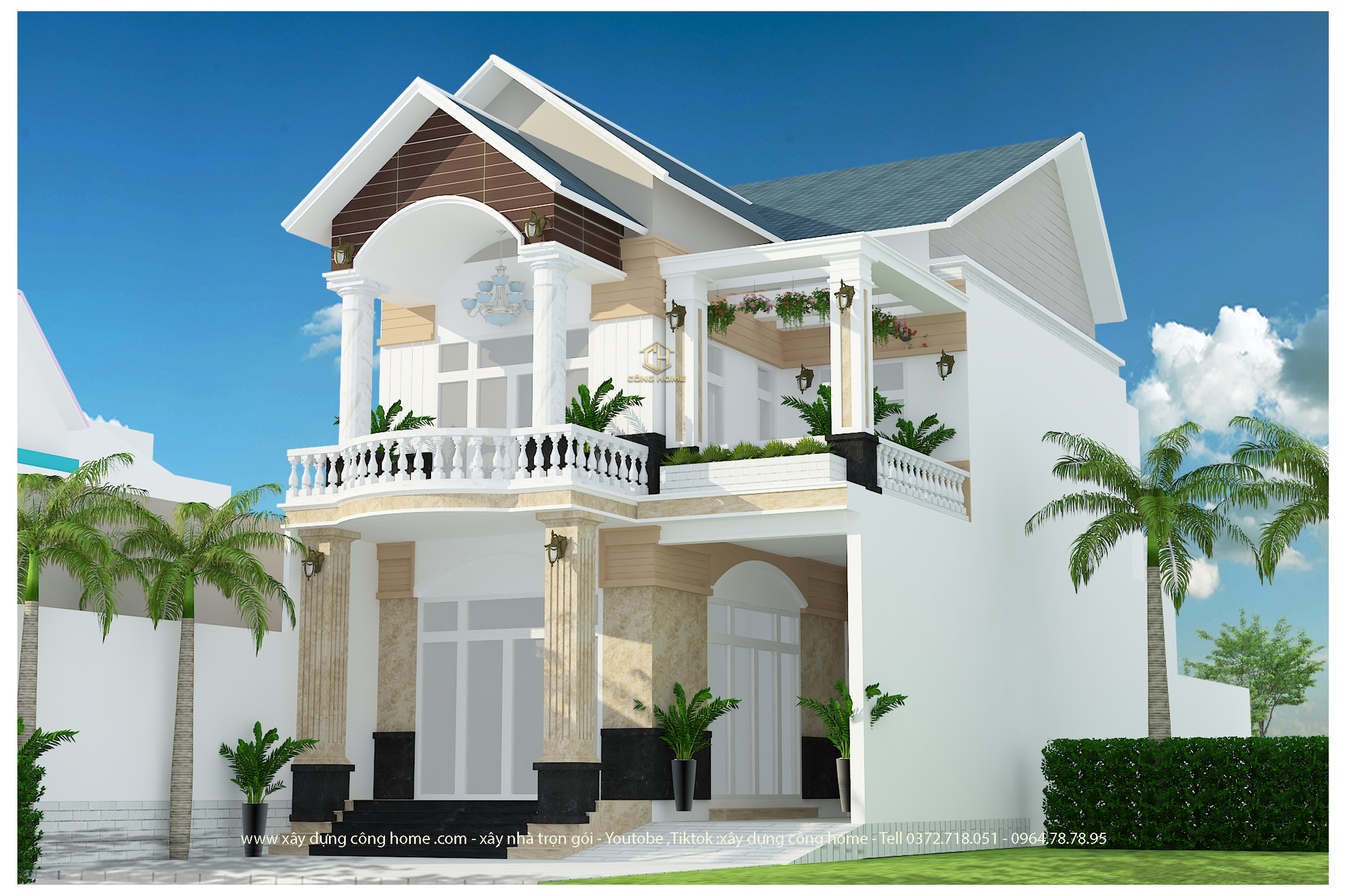 NHÀ MÁI THÁI 2 TẦNG TẠI ĐỒNG NAI 