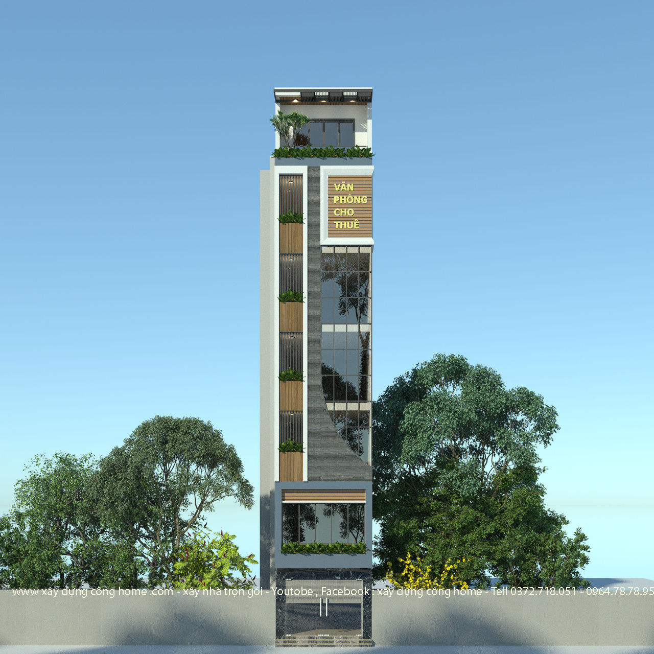 nhà phố hiện đại 4 tầng