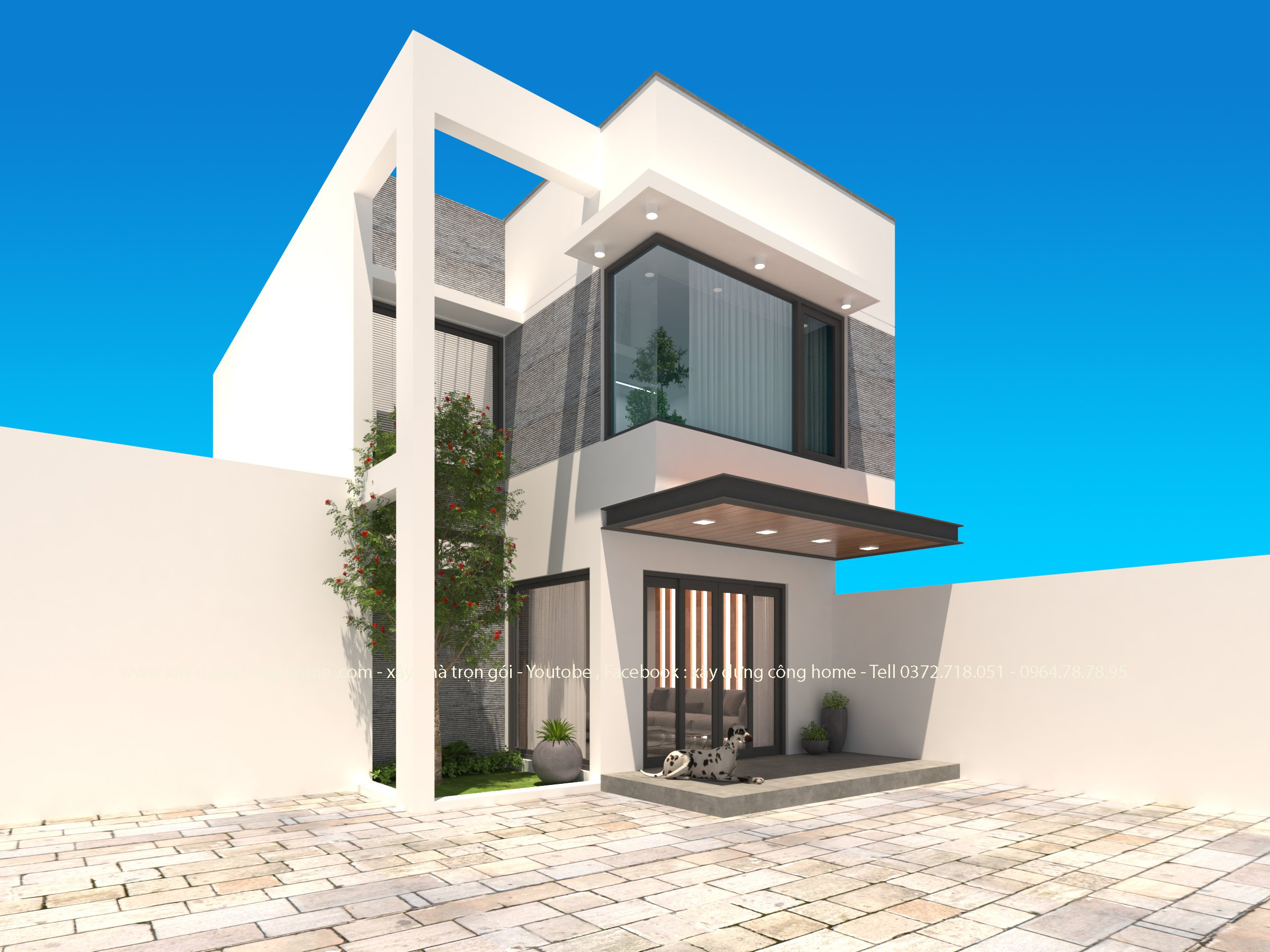 nhà phố 2 tầng hiện đại