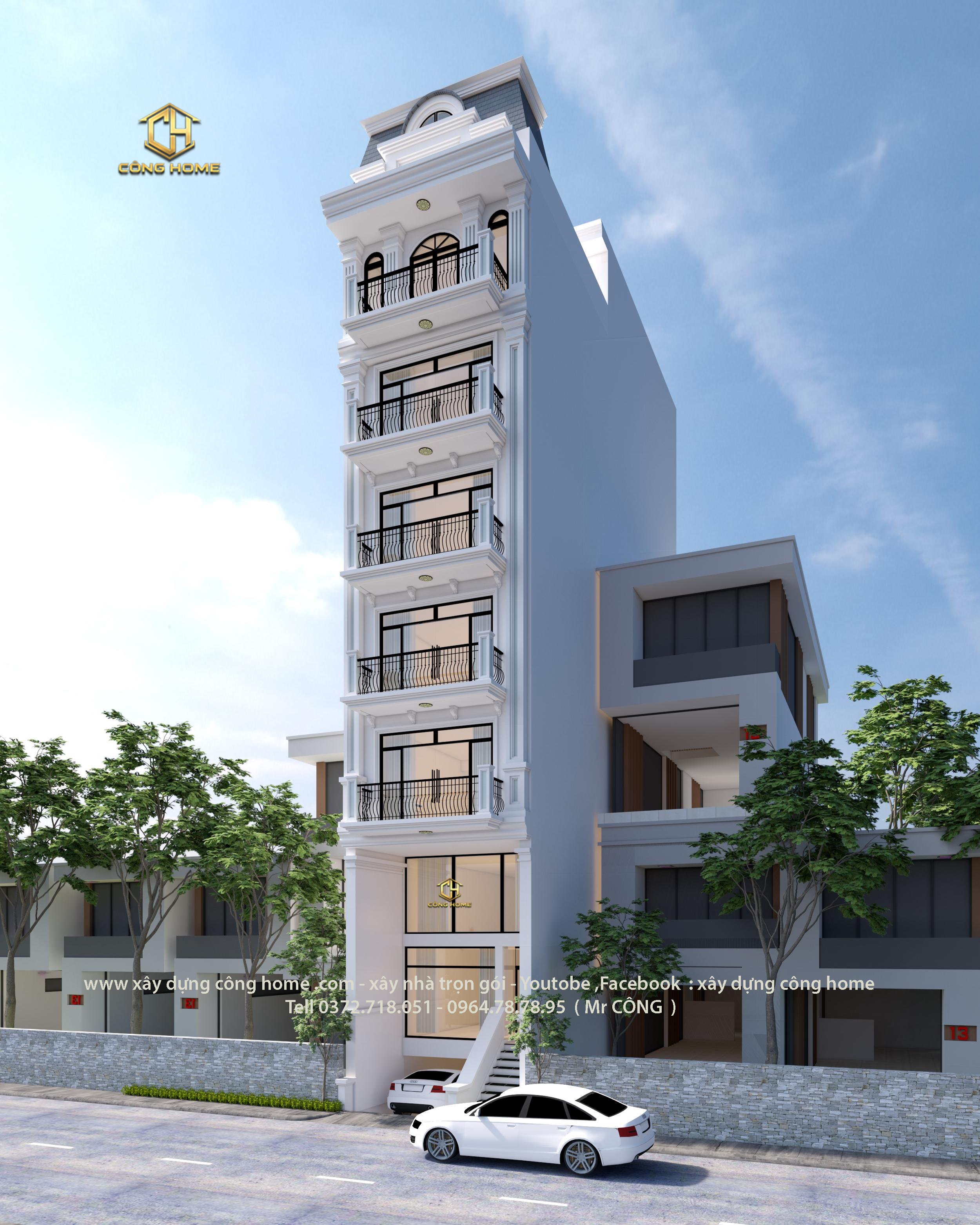 nhà phố hiện đại 4 tầng