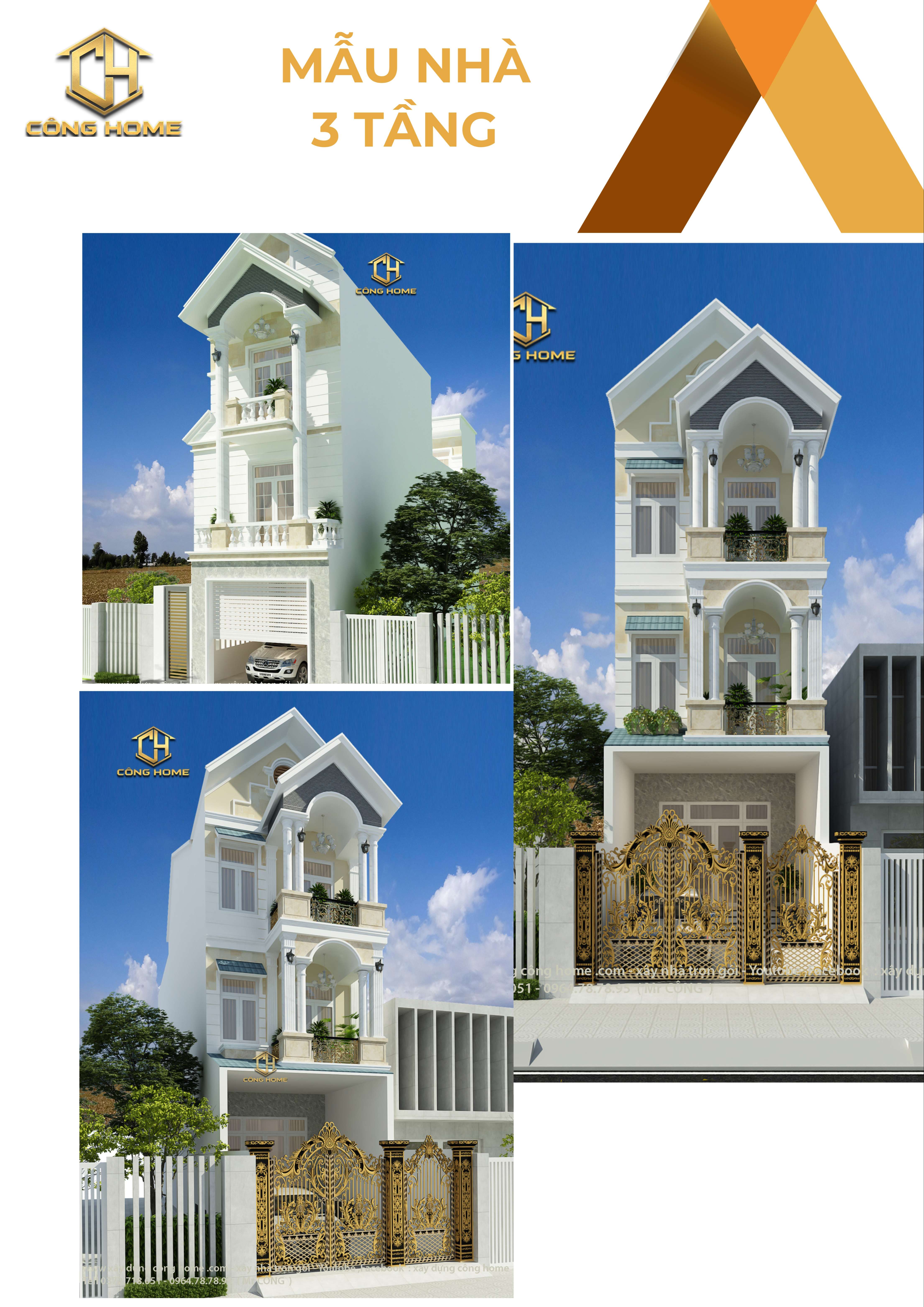 nhà mái thái 3 tầng tại đồng nai 