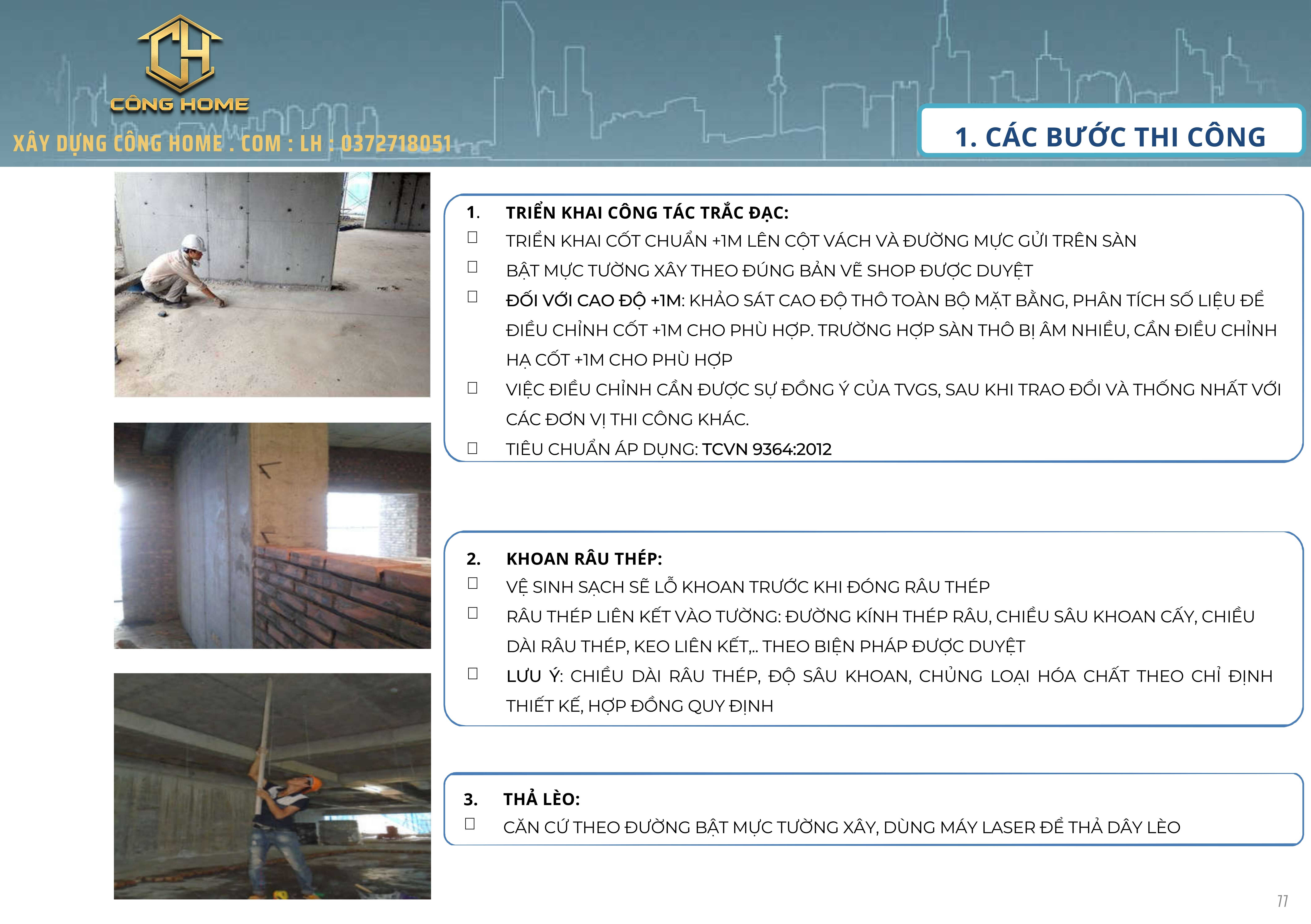 Quy trình thi công phần hoàn thiện của ngôi nhà
