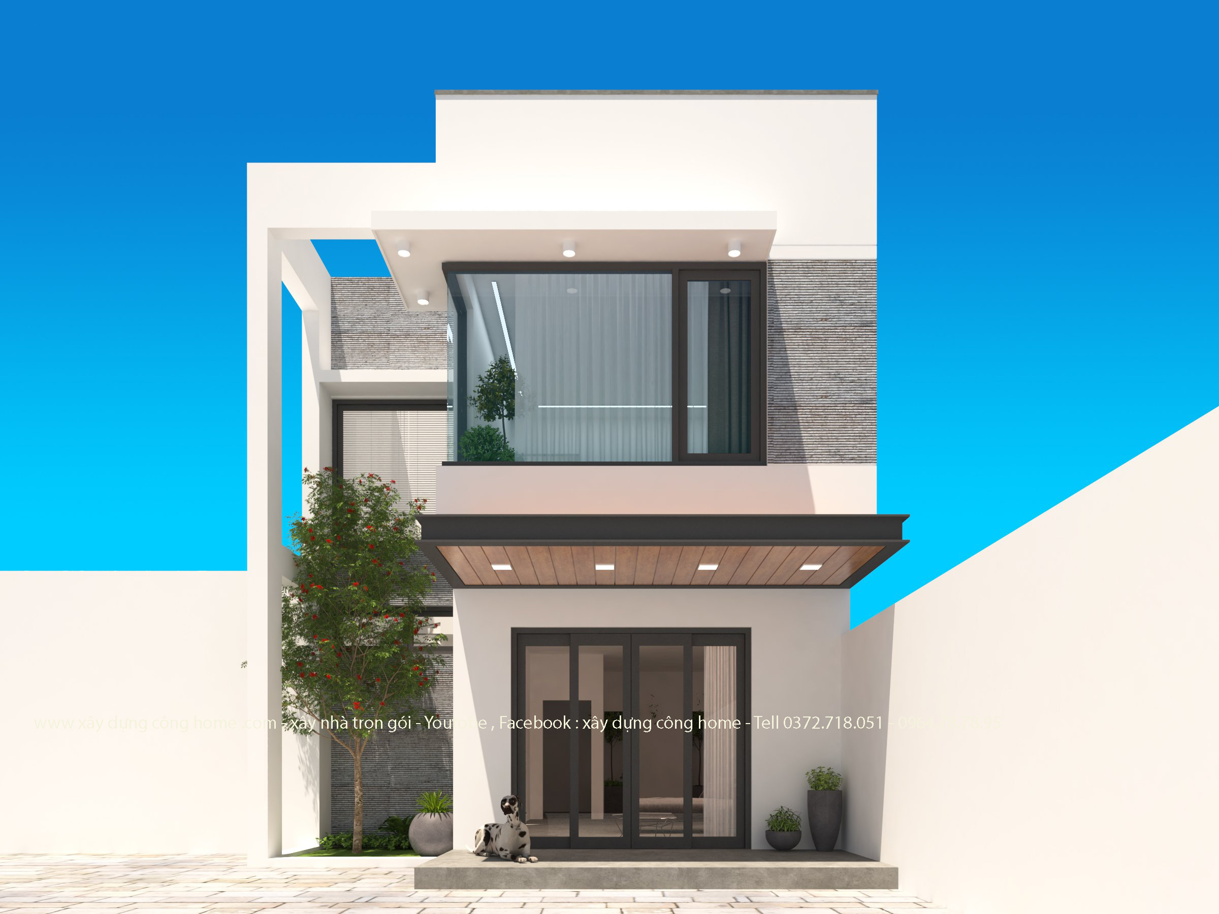 nhà phố 2 tầng hiện đại