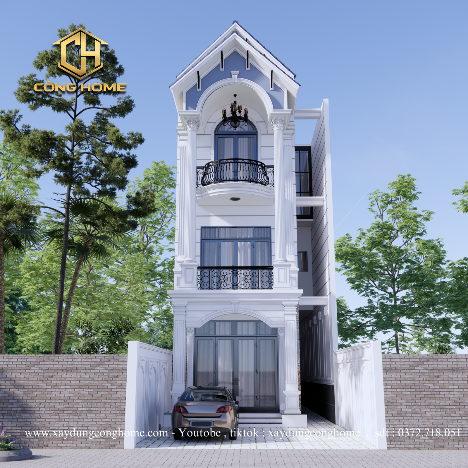 nhà phố hiện đại 3 tầng