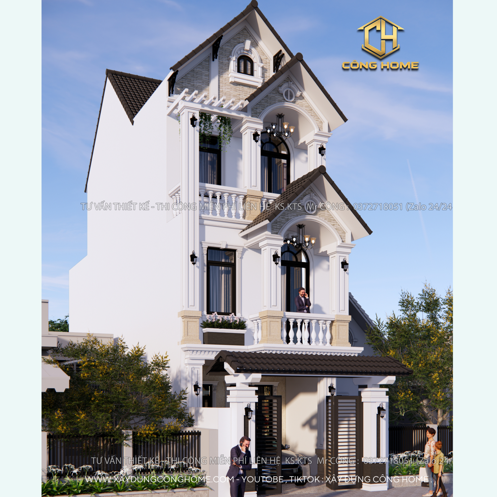 nhà phố hiện đại 4 tầng
