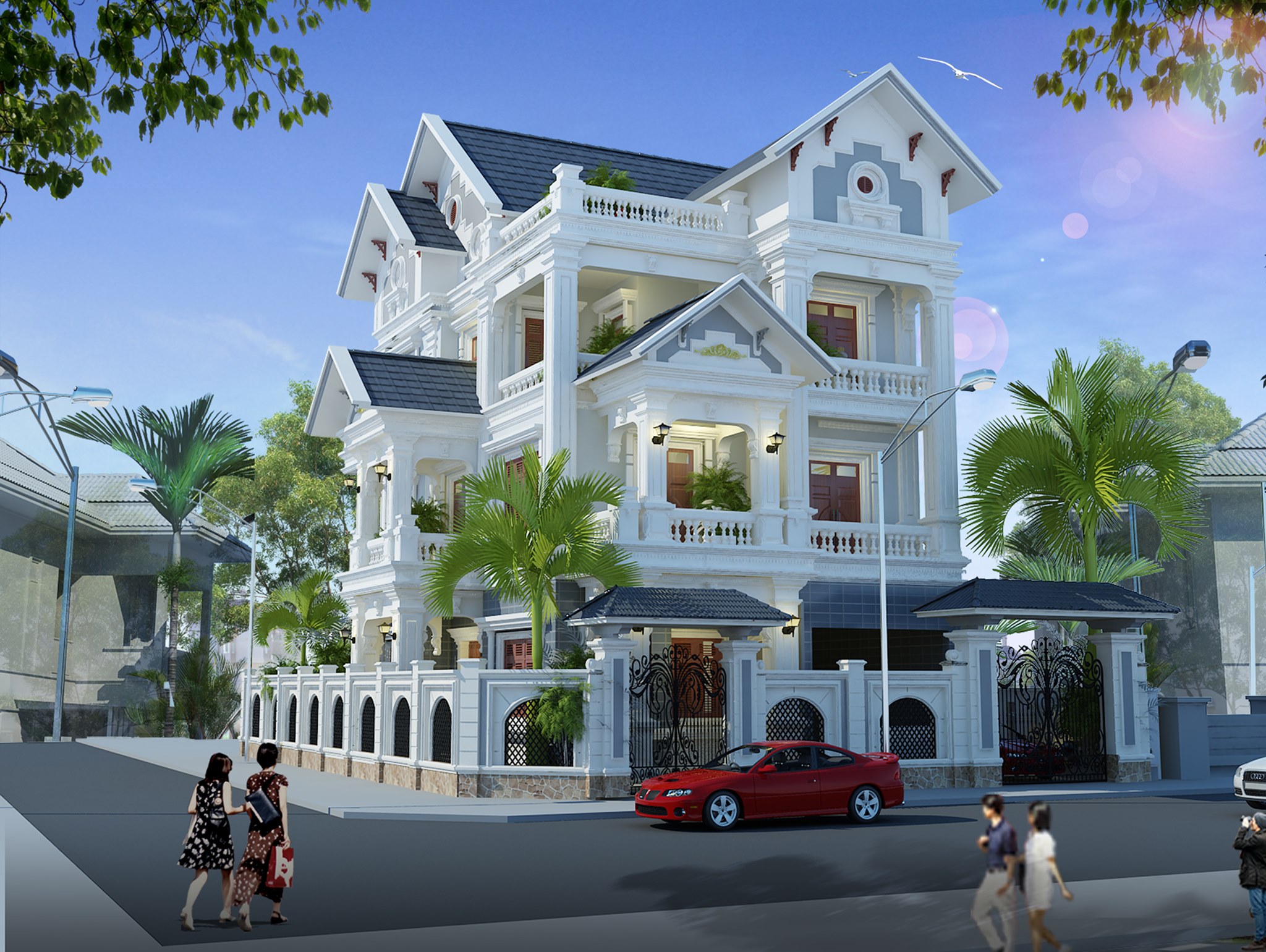 biệt thự mái thái
