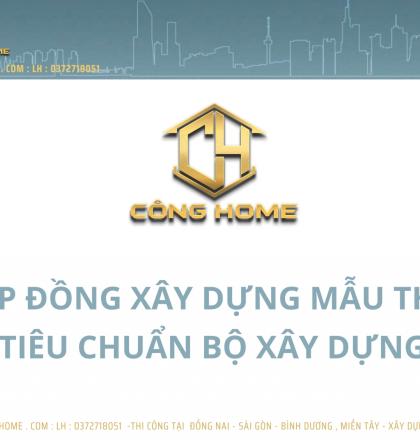 HỢP ĐỒNG X&Acirc;Y DỰNG MẪU CHUẨN THEO LUẬT X&Acirc;Y DỰNG 