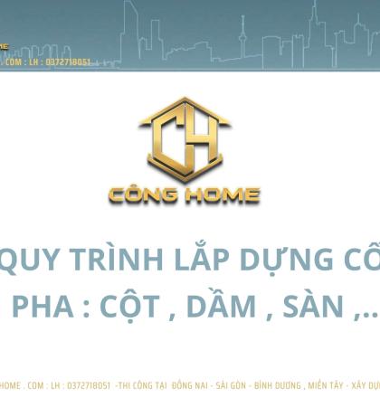 Quy tr&igrave;nh lắp dựng cốt pha cột , dầm , s&agrave;n , v&aacute;ch ,..
