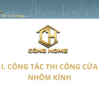 Quy tr&igrave;nh thi c&ocirc;ng lắp đặt cửa nh&ocirc;m k&iacute;nh