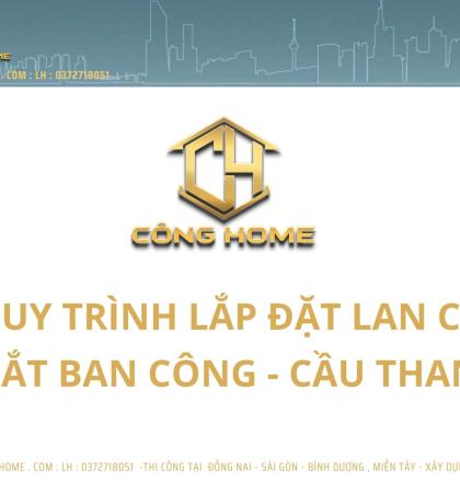 Quy tr&igrave;nh lắp đặt lan can sắt ban c&ocirc;ng , cầu thang