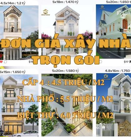 Đơn gi&aacute; x&acirc;y nh&agrave; trọn g&oacute;i 2024 tại Đồng Nai, S&agrave;i G&ograve;n, B&igrave;nh Dương