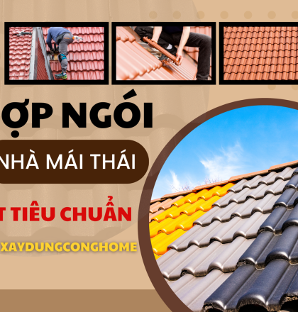 Kỹ thuật lợp ng&oacute;i khi x&acirc;y dựng, thi c&ocirc;ng nh&agrave; biệt thự m&aacute;i Th&aacute;i đạt ti&ecirc;u chuẩn cho gia chủ