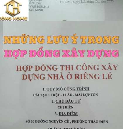 Những điều chủ nh&agrave; cần lưu &yacute; trong hợp đồng x&acirc;y dựng l&agrave; g&igrave;?