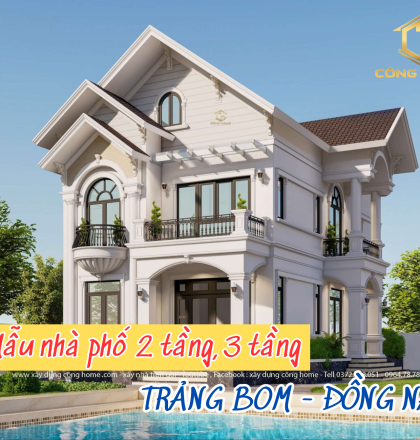 Mẫu nh&agrave; phố nh&agrave; ống 2 tầng, 3 tầng đẹp nhất tại Trảng Bom Đồng Nai