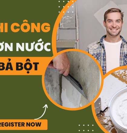 Quy tr&igrave;nh nh&agrave; thầu thi c&ocirc;ng sơn nước, bả bột trong v&agrave; ngo&agrave;i nh&agrave; đạt ti&ecirc;u chuẩn dự &aacute;n