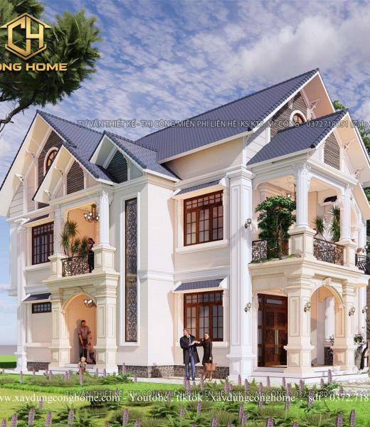 Biệt Thự 2 Tầng M&aacute;i Th&aacute;i Tại Bến Tre 