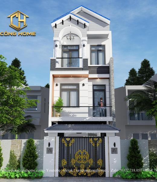 NH&Agrave; PHỐ HIỆN ĐẠI 3 TẦNG M&Aacute;I TH&Aacute;I 
