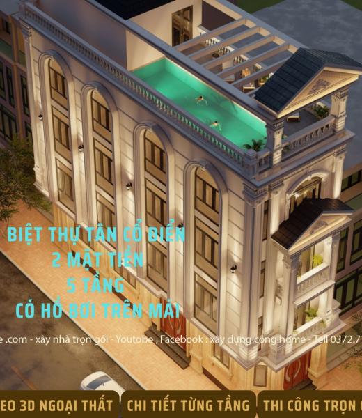 BIỆT THỰ 5 TẦNG T&Acirc;N CỔ ĐIỂN&nbsp;- 2 MẶT TIỀN&nbsp;