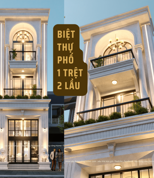 BIỆT THỰ PHỐ 3 TẦNG T&Acirc;N CỔ ĐIỂN TẠI ĐỒNG NAI 