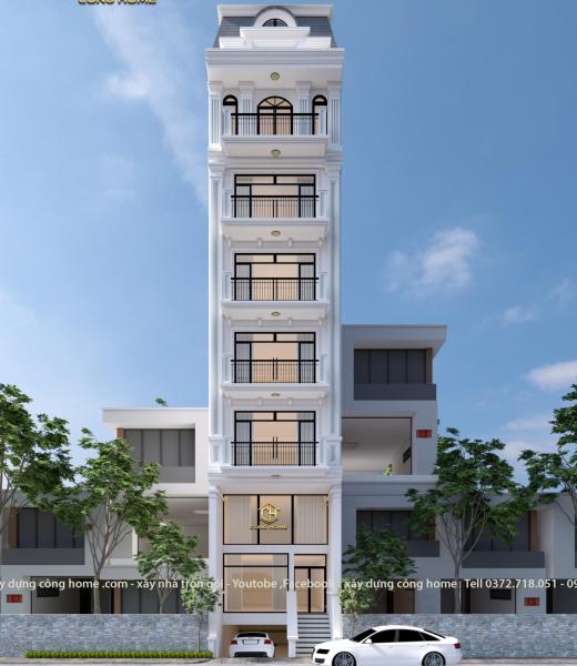 NH&Agrave; PHỐ HIỆN ĐẠI 6 tầng c&oacute; tầng hầm