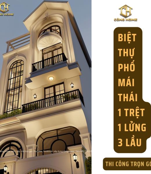 BIỆT THỰ 4 TẦNG + C&Oacute; LỬNG M&Aacute;I TH&Aacute;I 