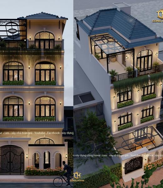 BIỆT THỰ 4 TẦNG M&Aacute;I NHẬT THEO PHONG C&Aacute;CH CH&Acirc;U &Acirc;U 