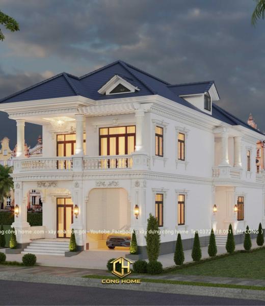 Biệt Thự M&aacute;i NHẬT 2 Tầng T&acirc;n Cổ Điển Si&ecirc;u Đẹp 