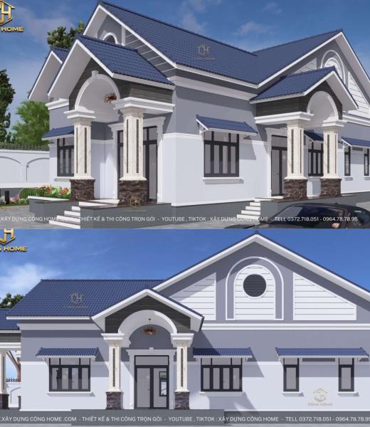 Nh&agrave; 1 tầng m&aacute;i th&aacute;i s&acirc;n vườn tại vĩnh cửu đồng nai  (1)