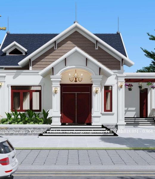 Nh&agrave; 1 tầng m&aacute;i th&aacute;i s&acirc;n vườn tại bầu b&agrave;ng B&igrave;nh Dương 