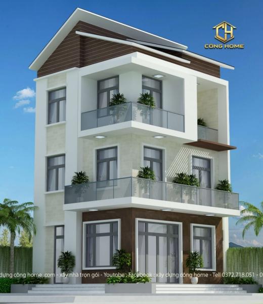 Nh&agrave; phố hiện đại 3 tầng m&aacute;i x&eacute;o tại long kh&aacute;nh đồng nai 