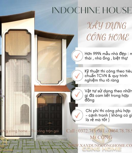 NH&Agrave; PHỐ INDOCHINE TẠI TP LONG XUY&Ecirc;N TỈNH AN GIANG 