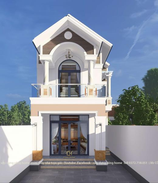 Nh&agrave; m&aacute;i th&aacute;i 2 tầng mặt tiền 5m 