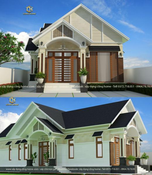 Nh&agrave; 1 tầng m&aacute;i th&aacute;i s&acirc;n vườn tại định qu&aacute;n đồng nai 