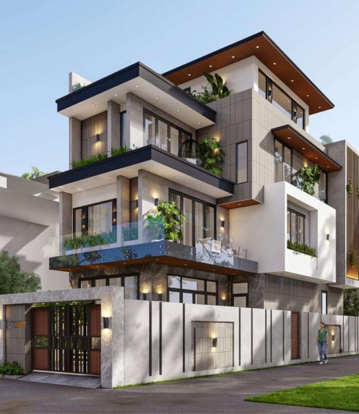 Biệt thự 4 tầng tại tỉnh t&acirc;y ninh 