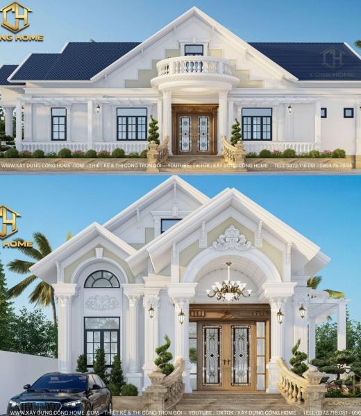Biệt thự 1 tầng tại long an 