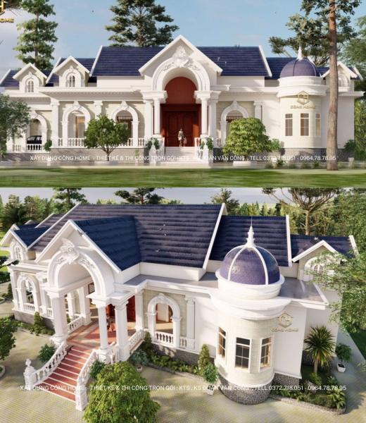 Biệt Thự 1 Tầng T&acirc;n Cổ Điển Tại Long An