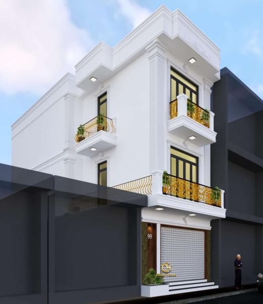 Biệt Thự 3 Tầng T&acirc;n Cổ Điển M&aacute;i Th&aacute;i Tại Long An 