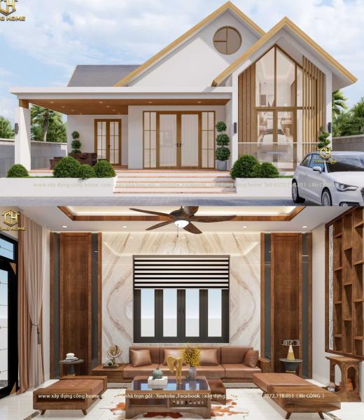 Nh&agrave; 1 tầng m&aacute;i th&aacute;i s&acirc;n vườn tại long th&agrave;nh 